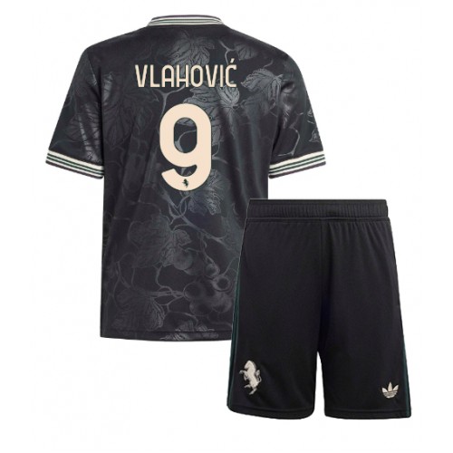 Dětský fotbalový dres Juventus Dusan Vlahovic #9 2025-26 Třetí Krátký Rukáv (+ trenýrky)